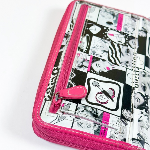 Fossil Liza Pop Art Zip Around Wallet Pink - Picture 8 of 12